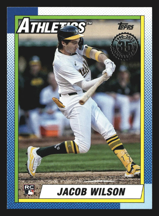 2025 Topps 1990 Topps #T90-29 Jacob Wilson Athletics RC - Baseball Card Single