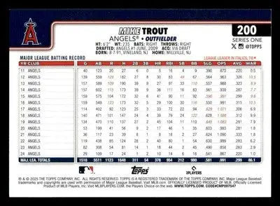 2025 Topps #200 Mike Trout - Baseball Card Single