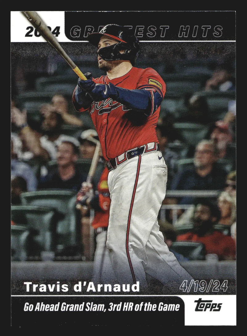 2025 Topps 2024 Greatest Hits #GH-26 Travis d’Arnaud Atlanta Braves