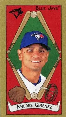 2025 Topps 205 Andres Gimenez Mini Piedmont Back Toronto Blue Jays - Baseball Card Single