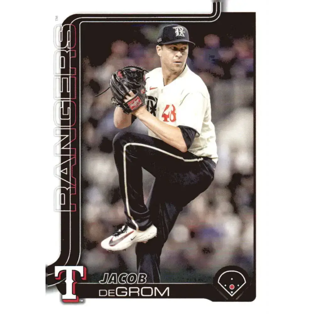 2025 Topps #208 Jacob deGrom NM-MT Texas Rangers Baseball Card - Baseball Card Single