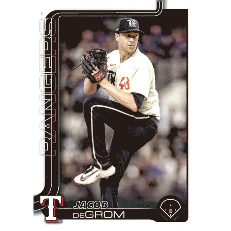 2025 Topps #208 Jacob deGrom NM-MT Texas Rangers Baseball Card - Baseball Card Single