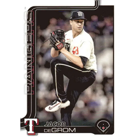 2025 Topps #208 Jacob deGrom NM-MT Texas Rangers Baseball Card - Baseball Card Single