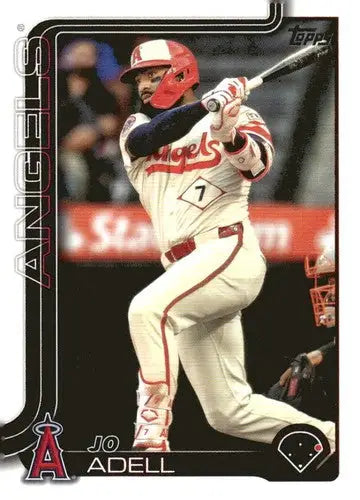 Original gloss baseball trading card of Jo Adell NM-MT Angels from 2025 Topps #211