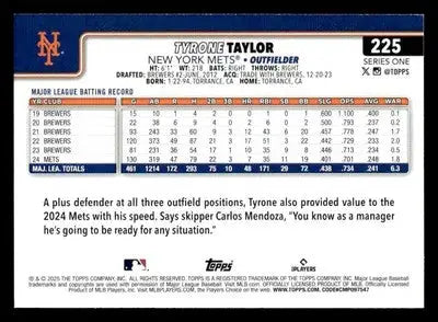2025 Topps #225 Tyrone Taylor - Baseball Card Single