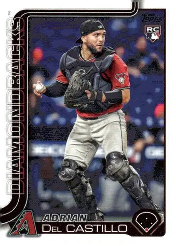 Original gloss baseball trading card of Adrian Del Castillo, Arizona Diamondbacks rookie
