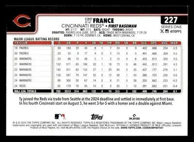 2025 Topps #227 Ty France - Baseball Card Single
