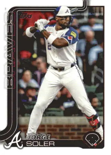 Jorge Soler baseball card with original gloss from 2025 Topps #23 Braves ID:76908