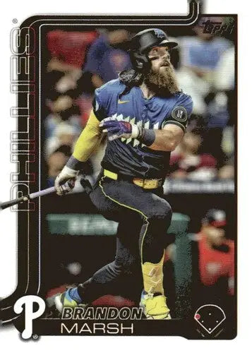 Baseball trading card featuring Brandon Marsh in batting pose, 2025 Topps #233 NM-MT