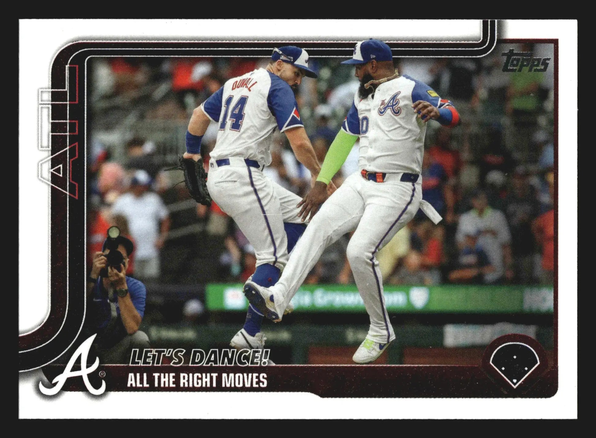 2025 Topps #237 Let’s Dance Atlanta Braves Marcell Ozuna Adam Duvall Checklist
