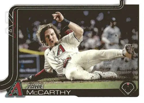 Baseball trading card featuring Jake McCarthy with original gloss from 2025 Topps NM-MT