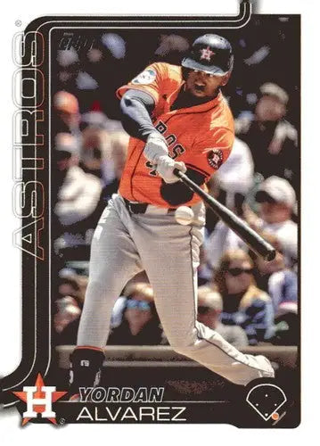 Original gloss Yordan Alvarez baseball card 2025 Topps NM-MT Astros ID:77230