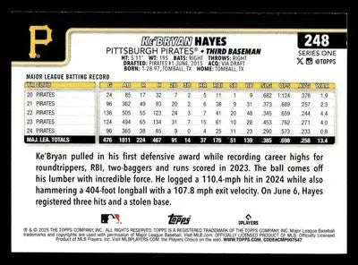 2025 Topps #248 Ke’Bryan Hayes - Baseball Card Single