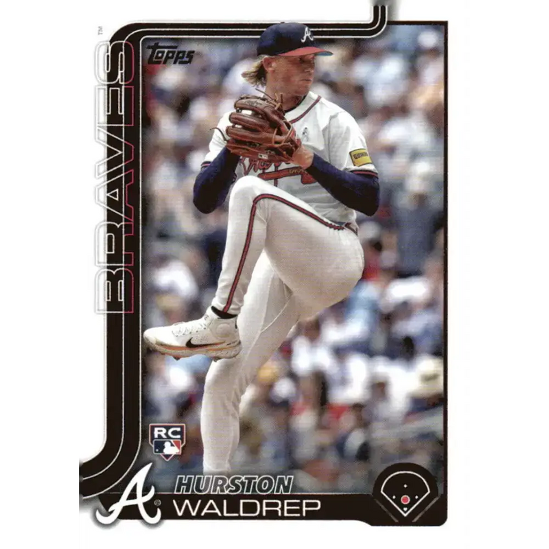 2025 Topps #253 Hurston Waldrep NM-MT RC Rookie Atlanta Braves Baseball Card - Baseball Card Single