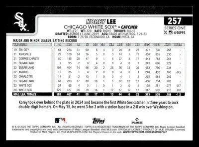 2025 Topps #257 Korey Lee - Baseball Card Single