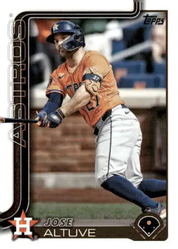 Baseball card of Jose Altuve with original gloss from 2025 Topps #260 NM-MT