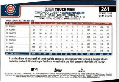 2025 Topps #261 Mike Tauchman - Baseball Card Single