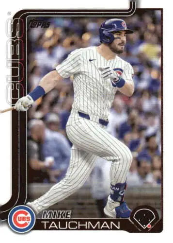 2025 Topps Mike Tauchman NM-MT baseball card with original gloss featuring Cubs