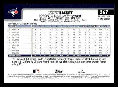 2025 Topps #267 Chris Bassitt - Baseball Card Single