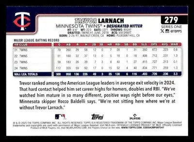 2025 Topps #279 Trevor Larnach - Baseball Card Single