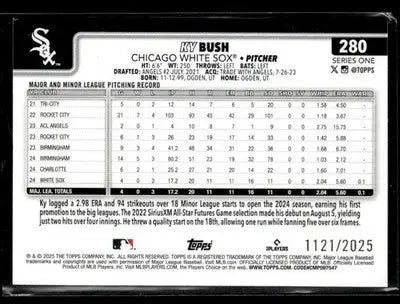 2025 Topps #280 Ky Bush Gold #/2025 - Baseball Card Single