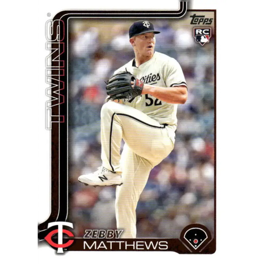 2025 Topps #283 Zebby Matthews NM-MT RC Rookie Minnesota Twins Baseball Card - Baseball Card Single