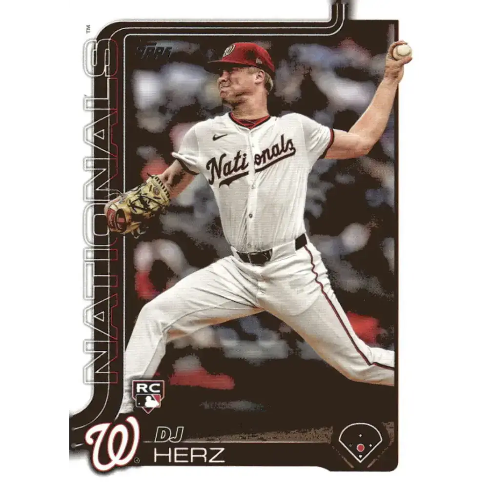 2025 Topps #287 DJ Herz NM-MT RC Rookie Washington Nationals Baseball Card - Baseball Card Single
