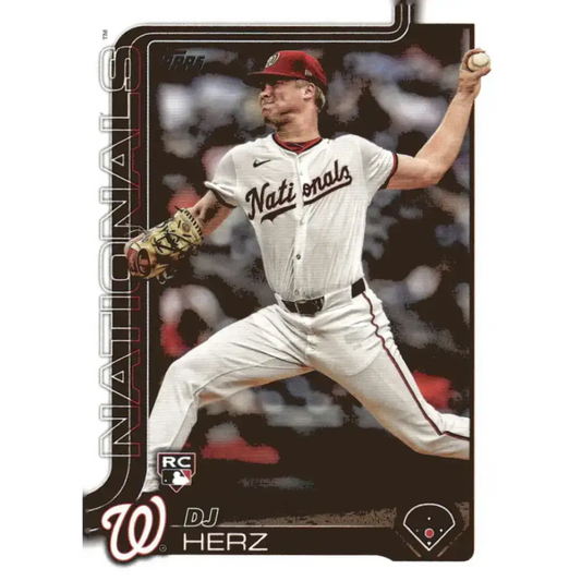 2025 Topps #287 DJ Herz NM-MT RC Rookie Washington Nationals Baseball Card