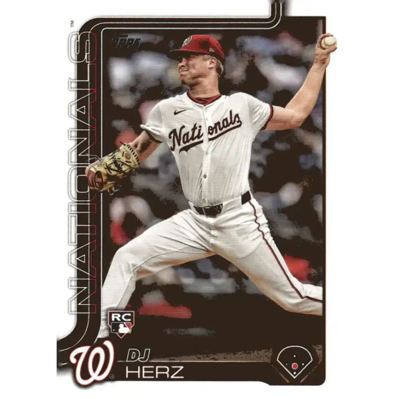 2025 Topps #287 DJ Herz NM-MT RC Rookie Washington Nationals Baseball Card - Baseball Card Single