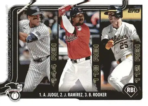 2025 Topps #29 Aaron Judge/Brent Rooker/Jose Ramirez NM-MT ID:76910 - Baseball Card Single