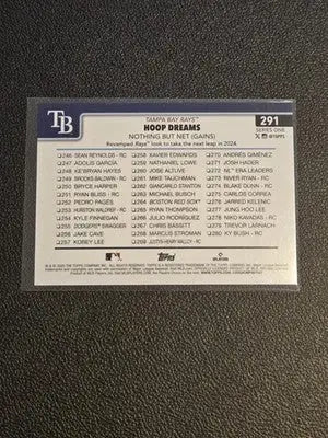 2025 Topps #291 Hoop Dreams: Nothing But Net (Gains) Diamante Foil - Baseball Card Single