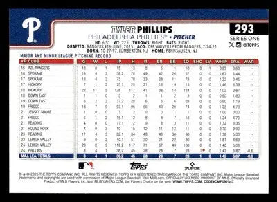 2025 Topps #293 Tyler Phillips - Baseball Card Single