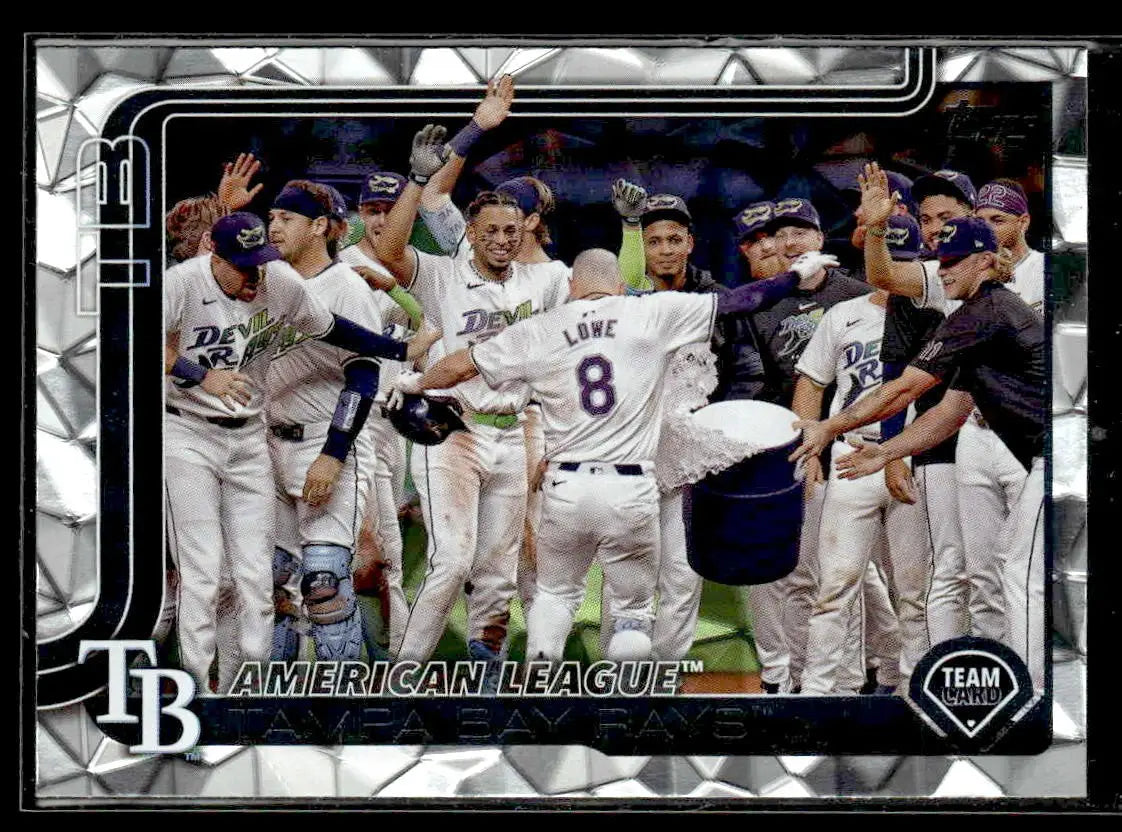 2025 Topps #294 Tampa Bay Rays Silver Crackle Foilboard - Baseball Card Single