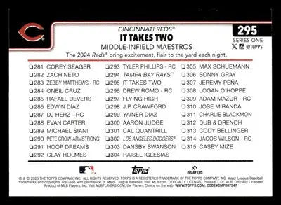 2025 Topps #295 It Takes Two: Middle-Infield Maestros - Baseball Card Single
