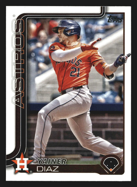 2025 Topps #299 Yainer Diaz Houston Astros - Baseball Card Single