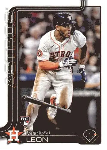 2025 Topps Pedro Leon rookie Astros baseball card with original gloss design