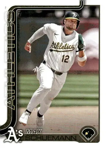 Baseball card of Max Schuemann with original gloss, NM-MT condition, 2025 Topps