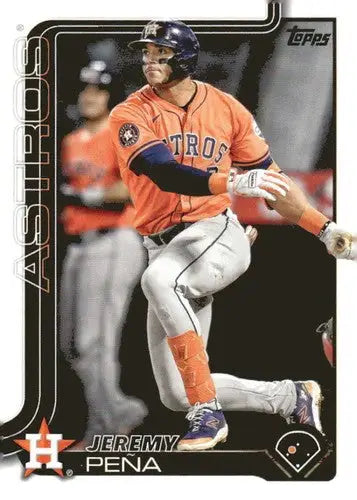 Baseball card of Jeremy Pena in Astros uniform with original gloss, Jeremy Pena NM-MT