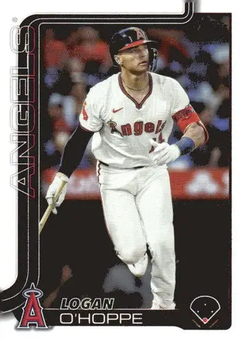 Baseball trading card featuring Logan O’Hoppe NM-MT Angels with original gloss