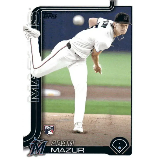 2025 Topps #309 Adam Mazur NM-MT RC Rookie Miami Marlins Baseball Card - Baseball Card Single
