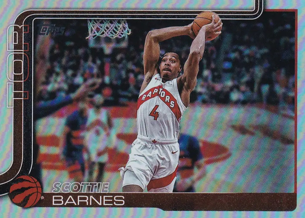 2025 TOPPS #31 SCOTTIE BARNES REFRACTOR- TORONTO RAPTORS