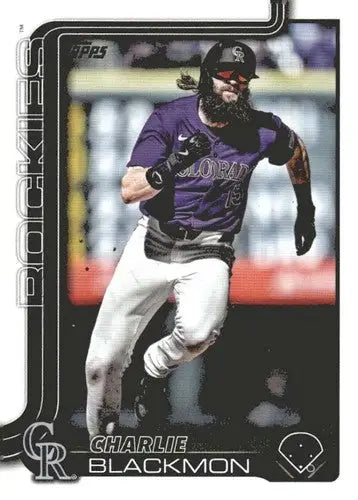 2025 Topps Charlie Blackmon baseball card with original gloss, NM-MT Rockies ID 77022