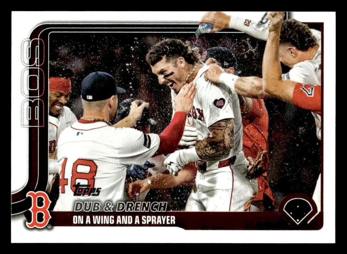 2025 Topps #312 Dub & Drench: On a Wing and a Sprayer - Baseball Card Single