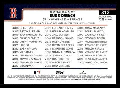 2025 Topps #312 Dub & Drench: On a Wing and a Sprayer - Baseball Card Single