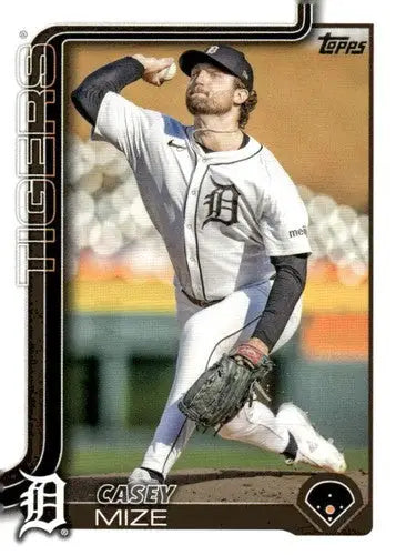Baseball trading card featuring Casey Mize in uniform with original gloss, NM-MT condition