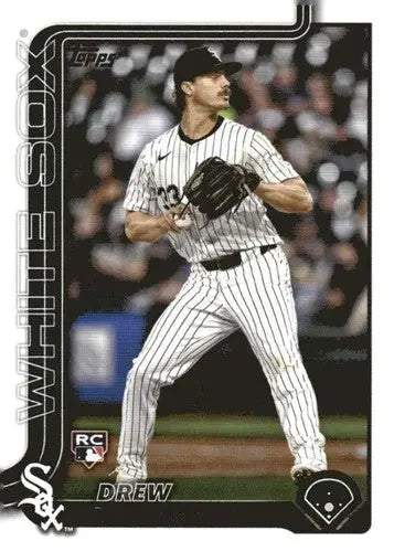 2025 Topps Drew Thorpe Rookie White Sox baseball card featuring rookie white design