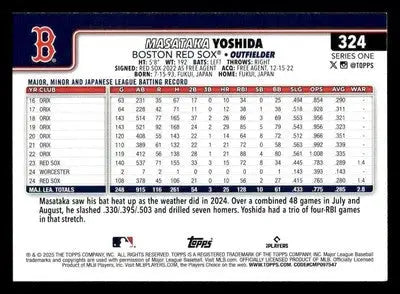 2025 Topps #324 Masataka Yoshida - Baseball Card Single