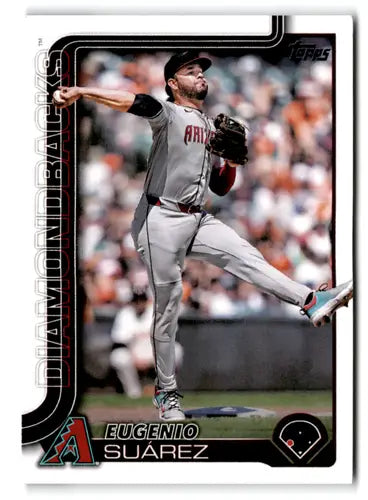 Eugenio Suarez baseball card with original gloss from 2025 Topps Diamondbacks collection