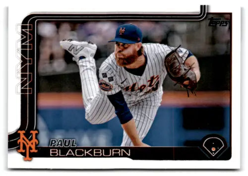 Original gloss Paul Blackburn baseball card 2025 Topps Mets near mint ID77317