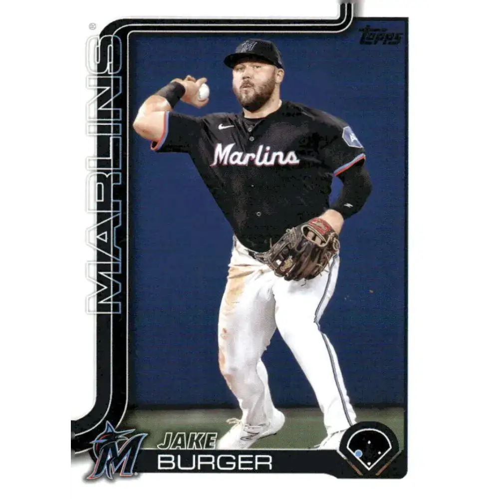 2025 Topps #330 Jake Burger NM-MT Miami Marlins Baseball Card - Baseball Card Single